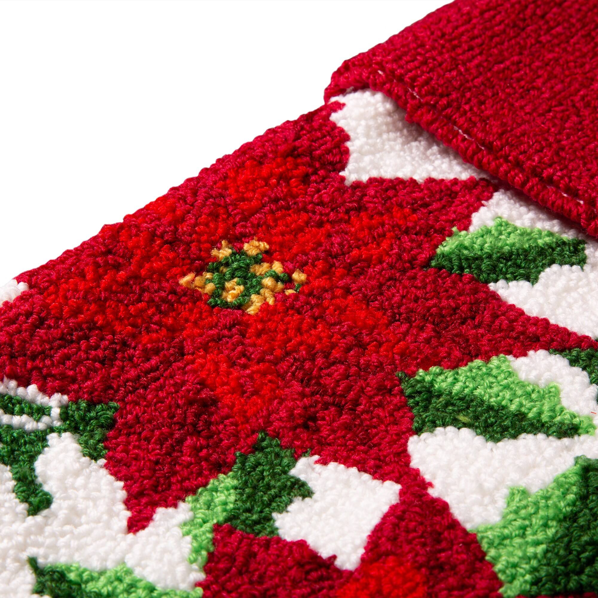 Glitzhome® 21" Poinsettia Hooked Stocking